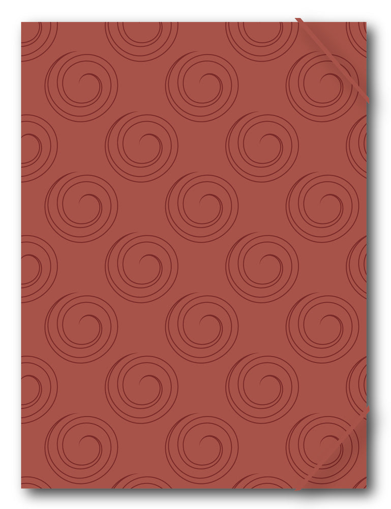 Elastikmappe a4 rust m/lak spiral design