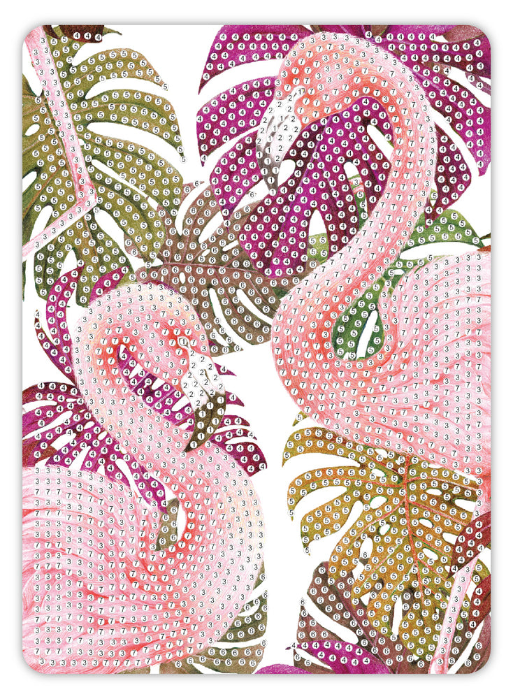 Diamond Art Flamingoer 13 x 18 cm