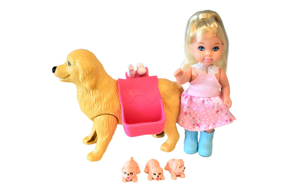 Kiki Love dukke med hund og hvalpe