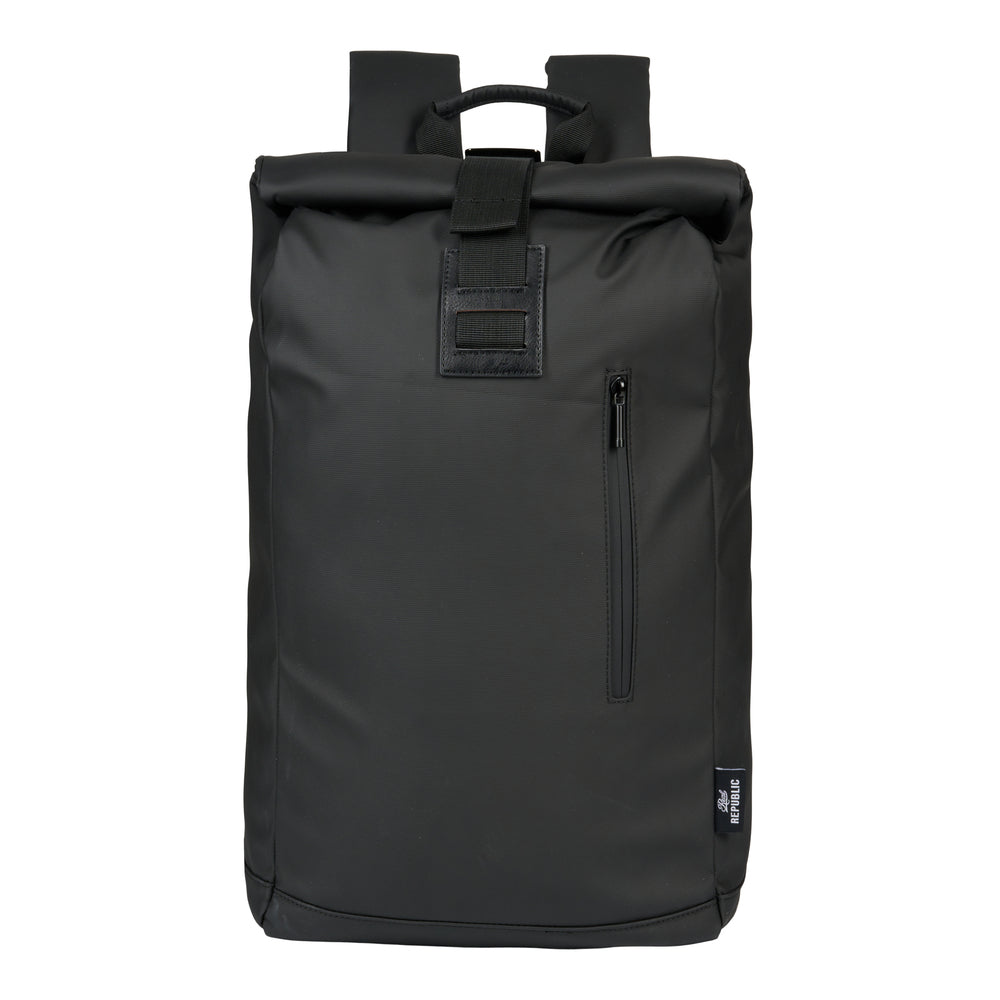 Rygsæk Real Republic sort rolltop spænde pcrum vandafvisende