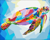 Diamond Art Havskildpadde 40 x 50 cm