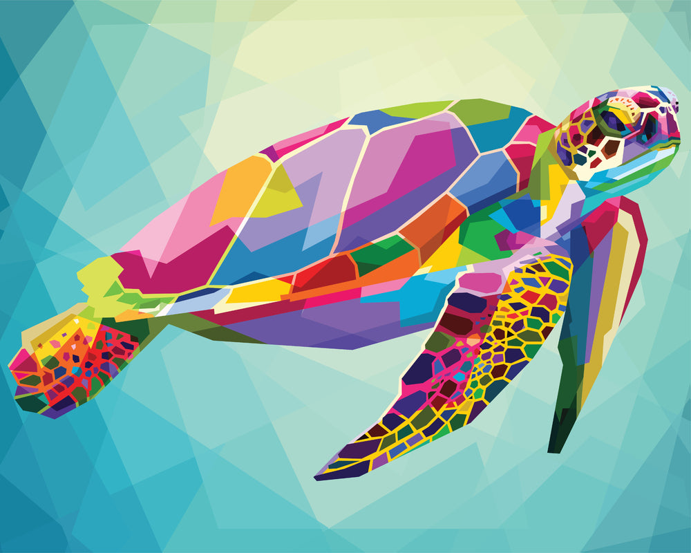 Diamond Art Havskildpadde 40 x 50 cm