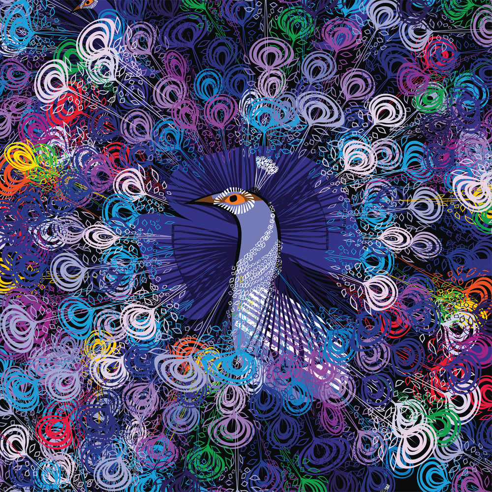 Diamond Art MIX Påfugl 40 x 40 cm