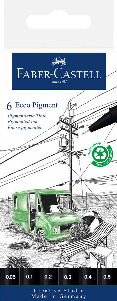 Finepen ecco Faber-Castell pigment sort
