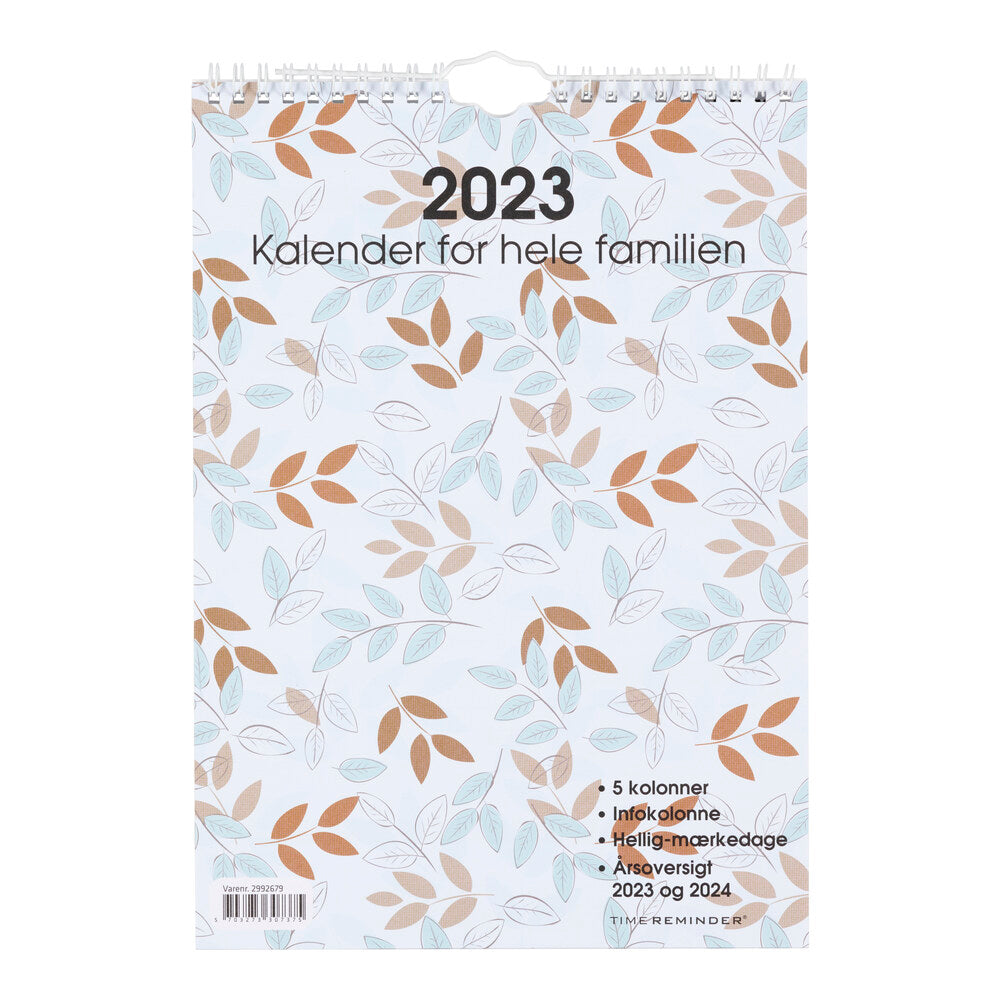 Familiekalender 2023 A4 5 personer