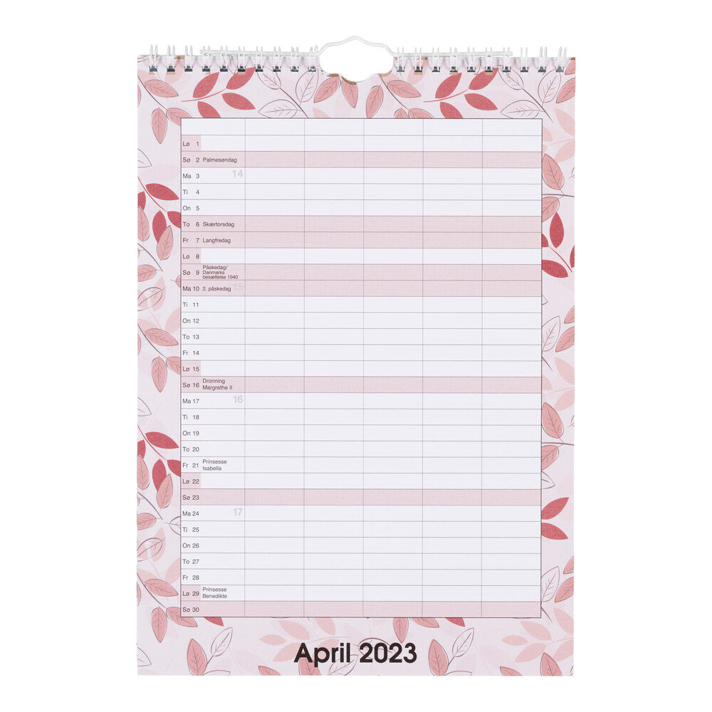 Familiekalender 2023 A4 5 personer