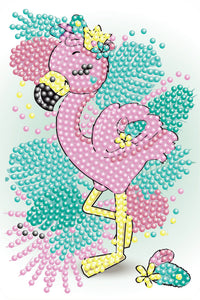 Diamond Art flamingo 10 x 15 cm