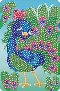 Diamond Art påfugl baby 10 x 15 cm
