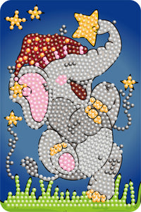 Diamond Art elefant 10 x 15 cm
