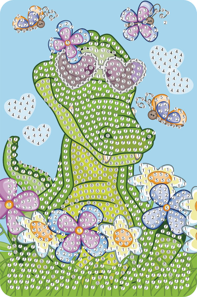 Diamond Art krokodille 10 x 15 cm