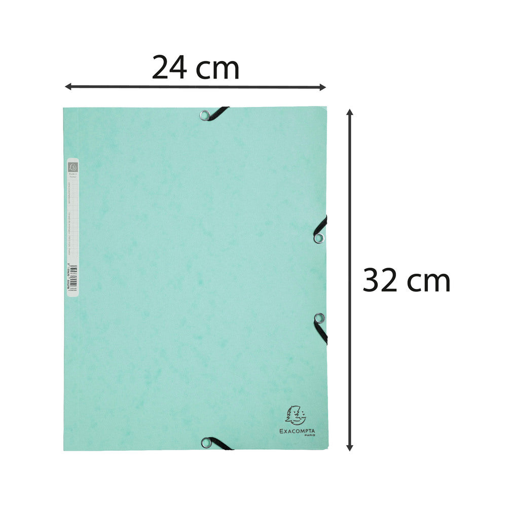 Elastikmappe Exacompta pastel grøn