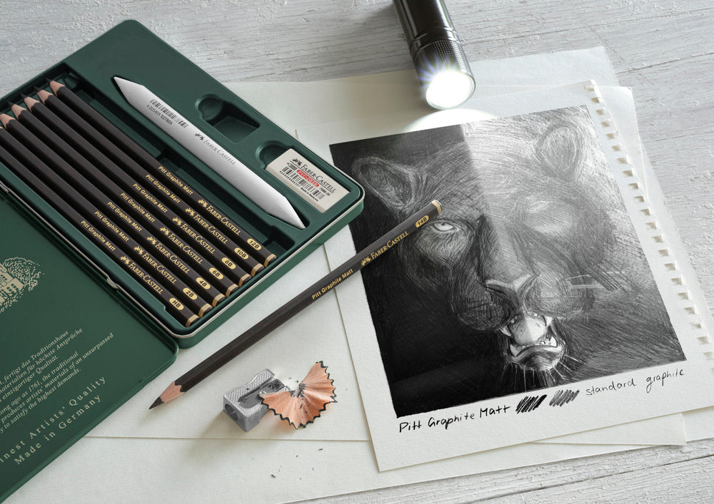 Pencil pitt graphite mat Faber-Castell 11 stk