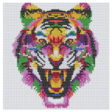 Diamond art glitter tiger grafisk 20 x 20 cm