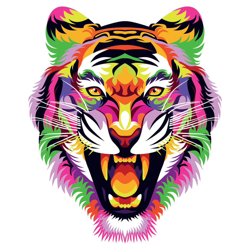 Diamond art glitter tiger grafisk 20 x 20 cm