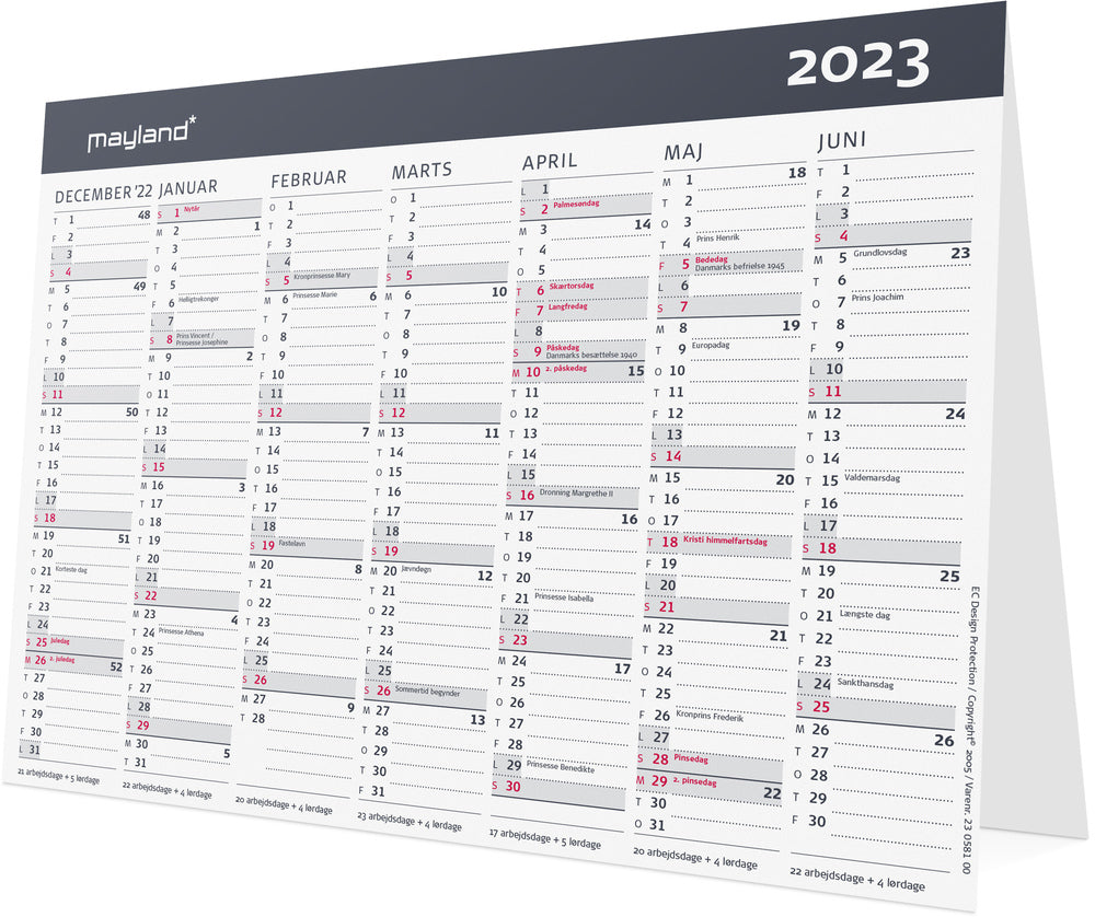 Bordkalender 2023 Mayland