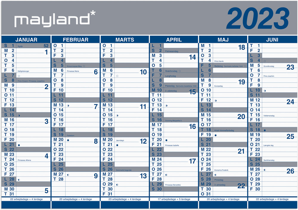 Kæmpekalender papir 2023