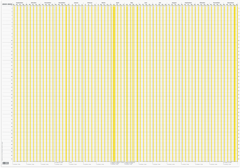 Whiteboard ferieplanner 22/23