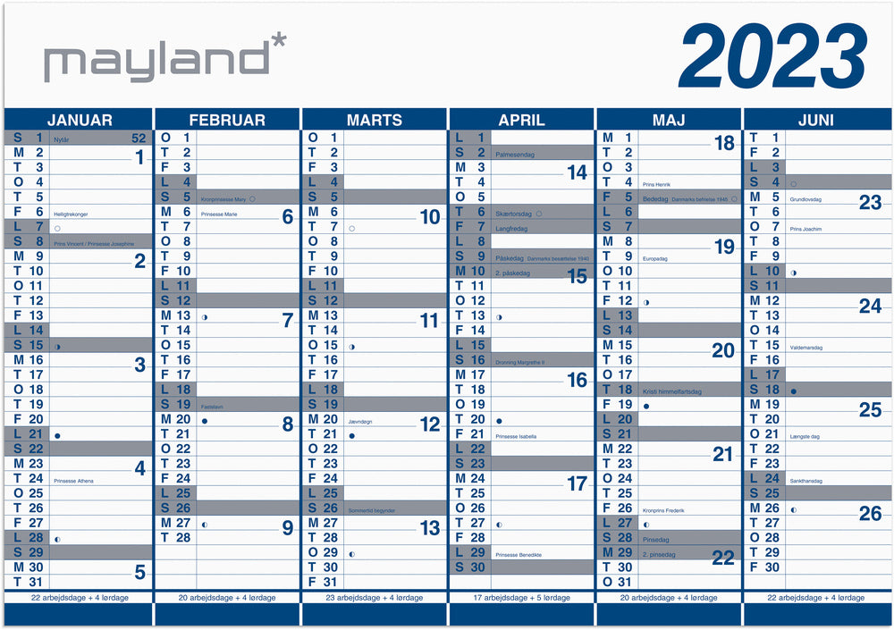 Kæmpekalender dobbeltsidet 2023