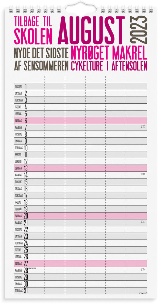 Familiekalender trendart 2023