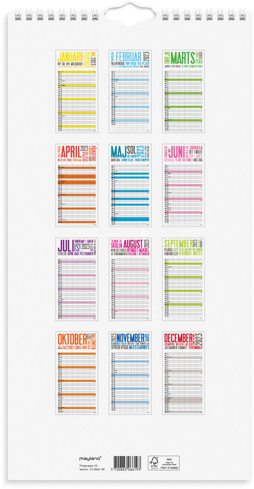 Familiekalender trendart 2023