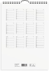 Familiekalender sort/hvid 2 kol
