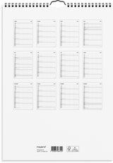 Familiekalender sort/hvid 2023