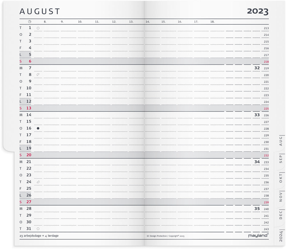 Index planner mini refill 2023