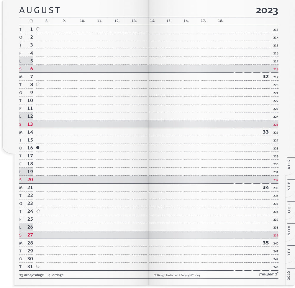 Planner refill+tlf.reg. 2023