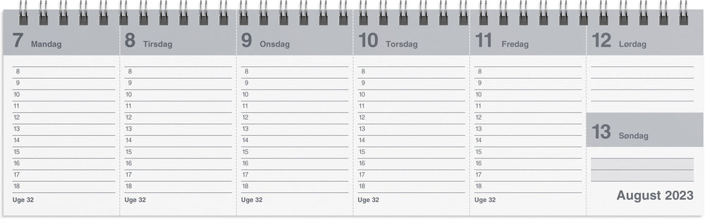 Ugebordkalender grå 2023 Mayland
