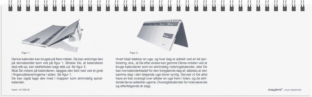 Ugebordkalender grå 2023 Mayland