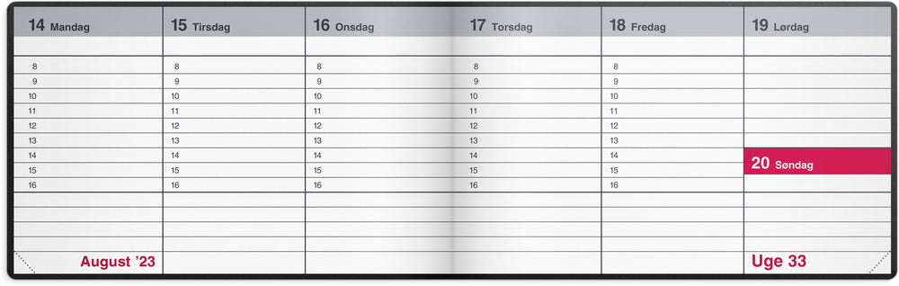 Mini bordkalender sort 2023