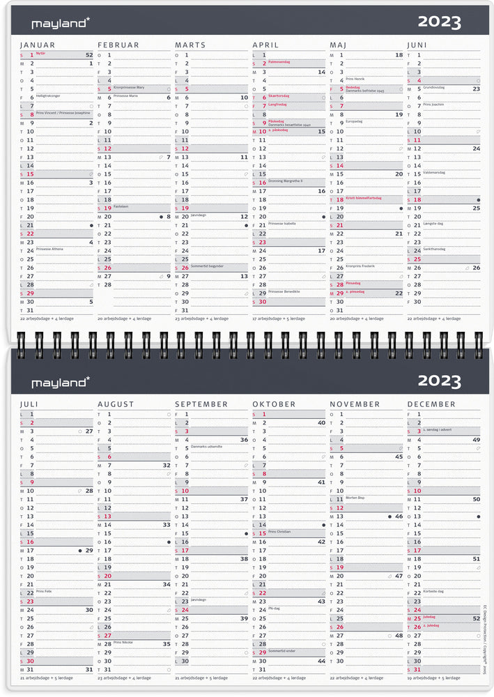 10 årskalender m/illu. 2023