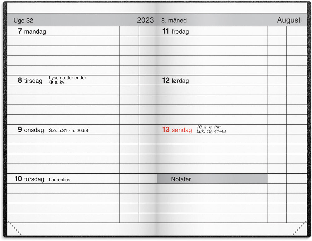 Lommekalender sort 2023 Mayland