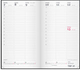 Weekplanner indbundet sort 2023