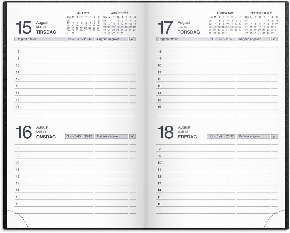 Noteringskalender sort 2023