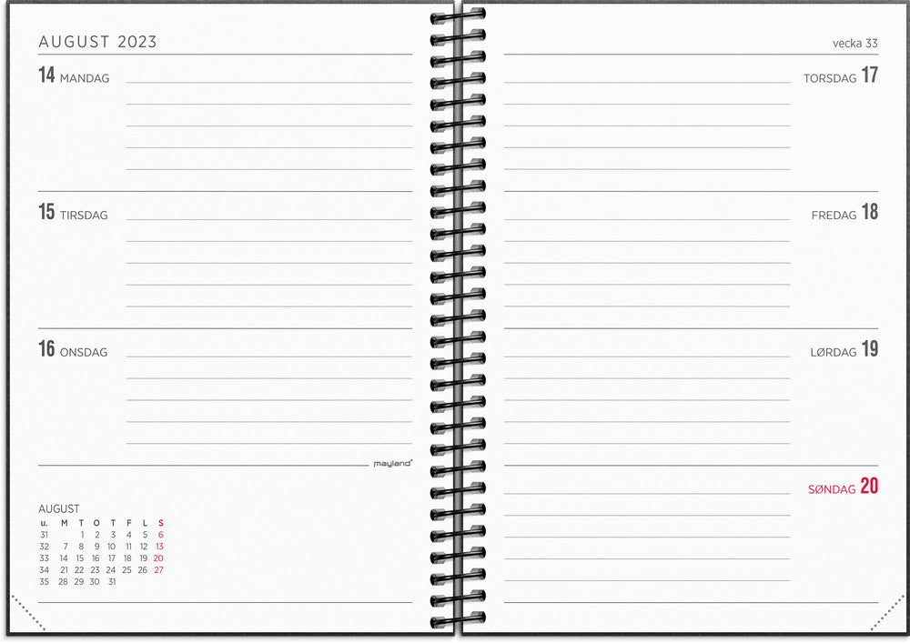 Ugekalender genbrugskarton 2023
