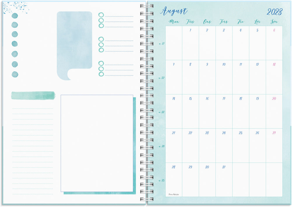 Life planner week blue 2023