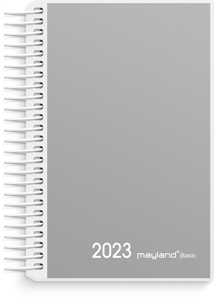 Basic mini spiralkalender grå 2023