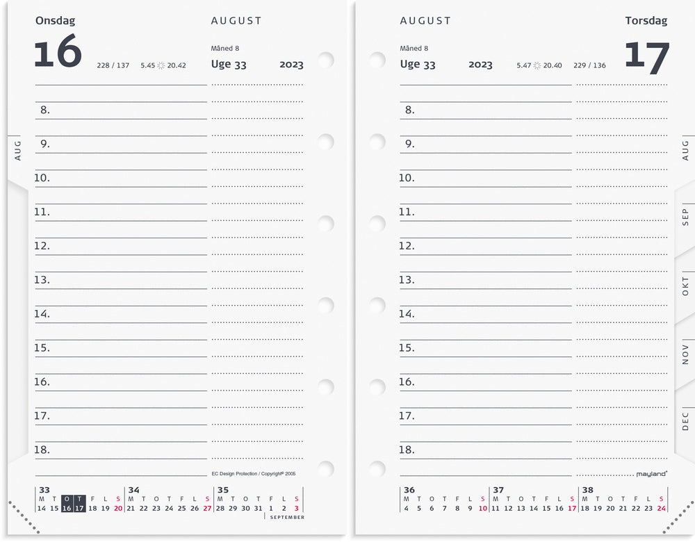 Mini dagkalender refill 2023