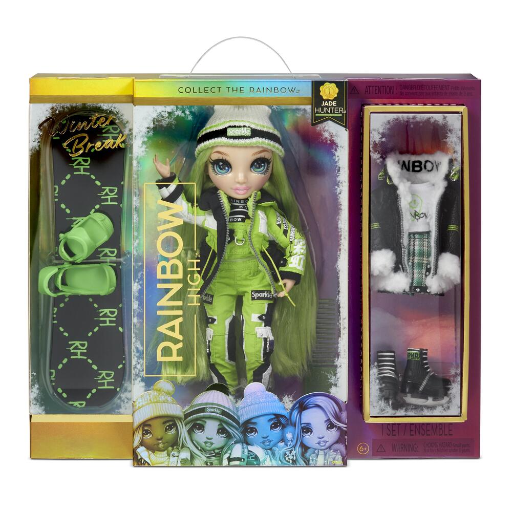 Rainbow High Vinterferie Modedukke - Jade Hunter