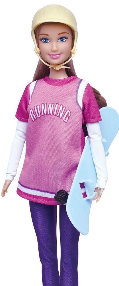 Anlily dukke med snowboard