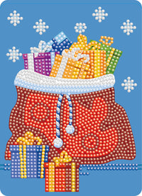 Diamond Art kælk m/julegaver 13x18cm