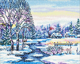 Diamond Art vinterlandskab 40x50 cm