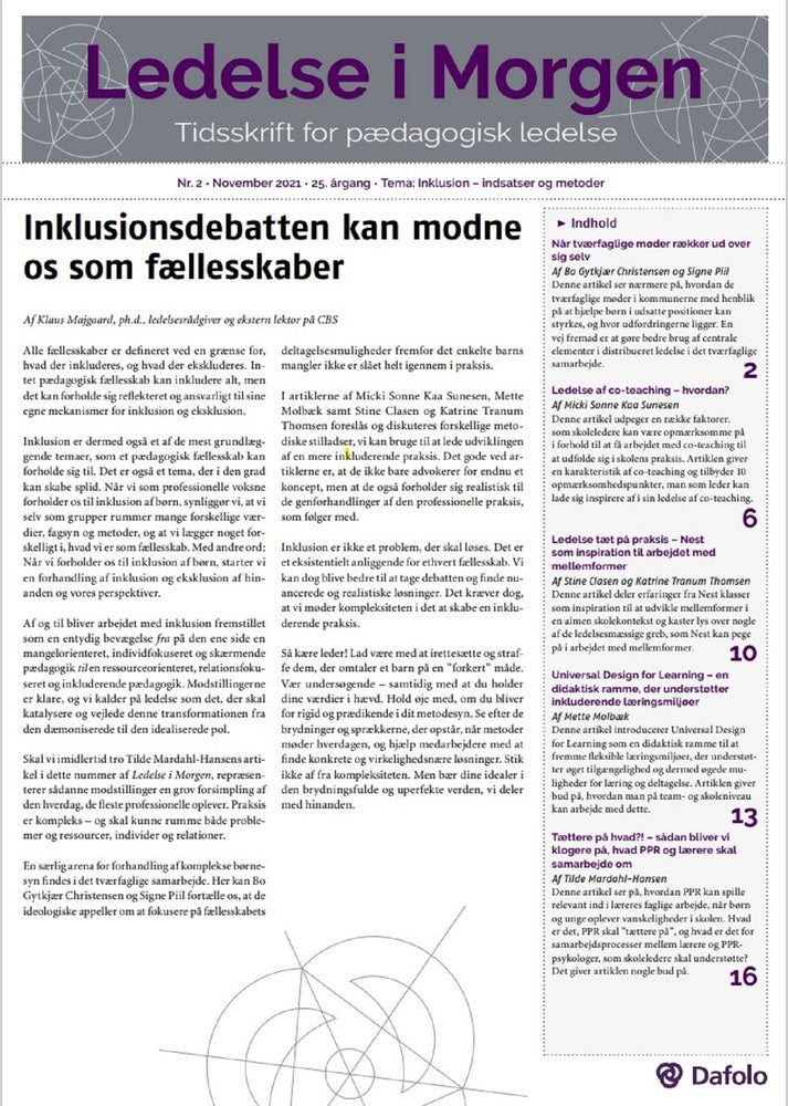Ledelse i Morgen, Nr. 2. November 2021