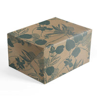 Økonom leaf 38 cm x 120 m kraft petroleumsblå blade/blomster