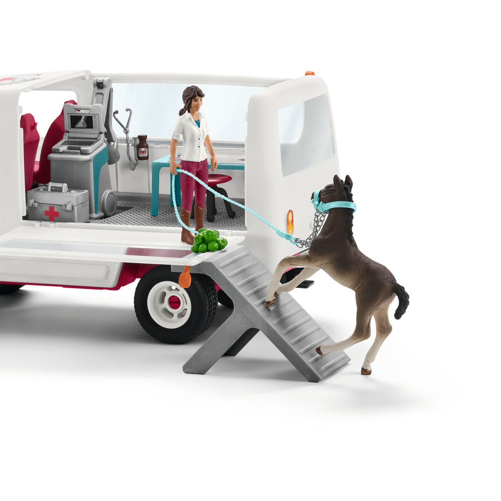 schleich Mobil Dyrlæge m Hannoveranerføl