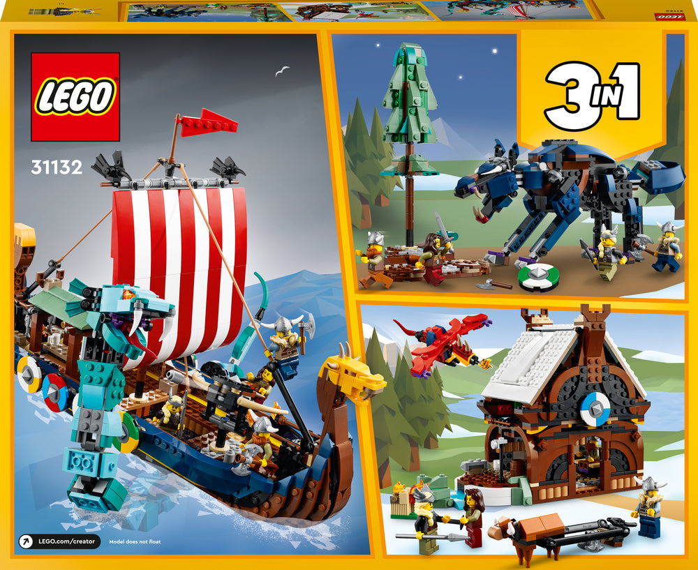 31132 LEGO Creator Vikingeskib Og Midgårdsormen