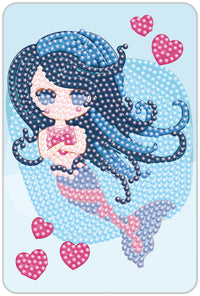 Diamond Art havfrue 10 x 15 cm
