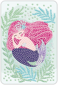 Diamond Art havfrue 10x15cm