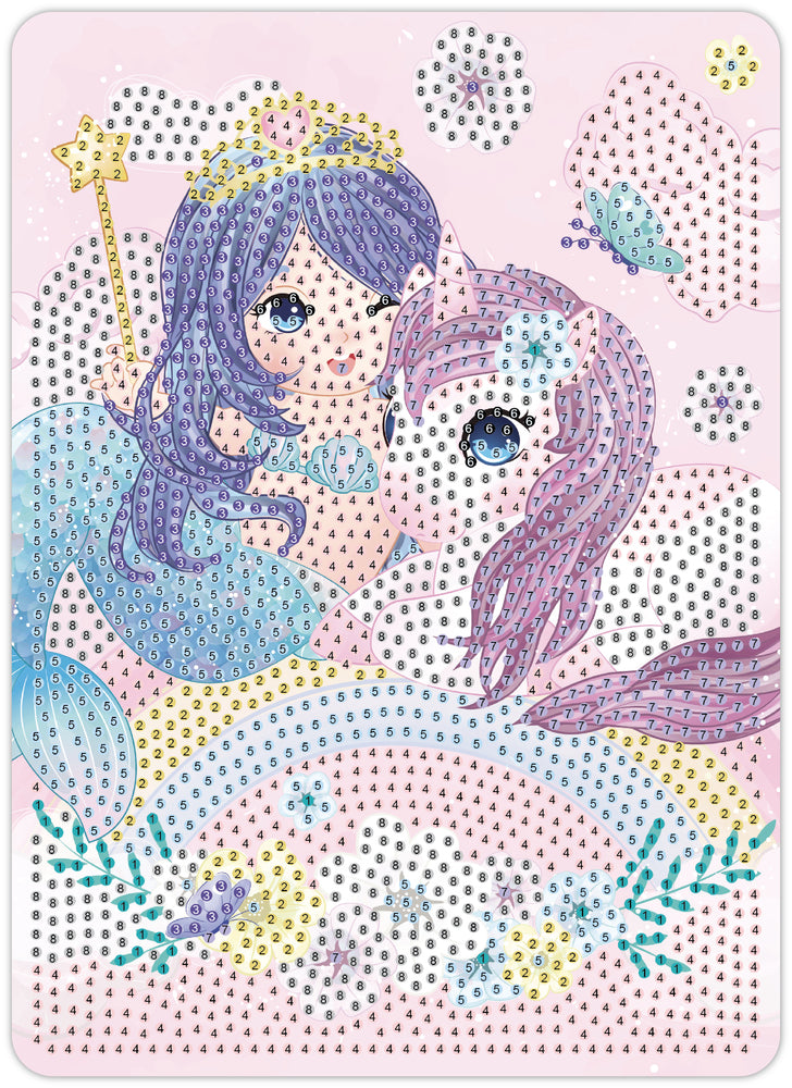 Diamond Art havfrue 13x18cm